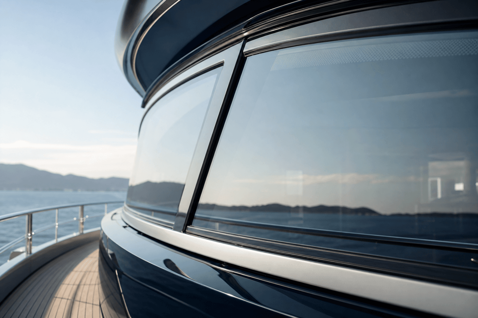 Crystal-clear restored yacht glass